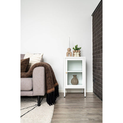 Suport de lumanare din ceramica, maro, in living