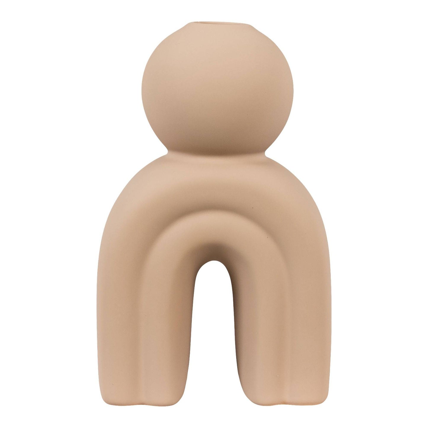 Suport de lumanare din ceramica, maro