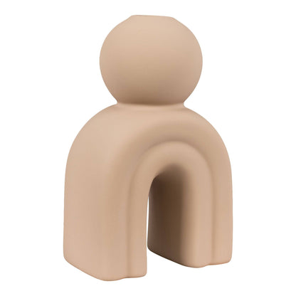 Suport de lumanare din ceramica, maro