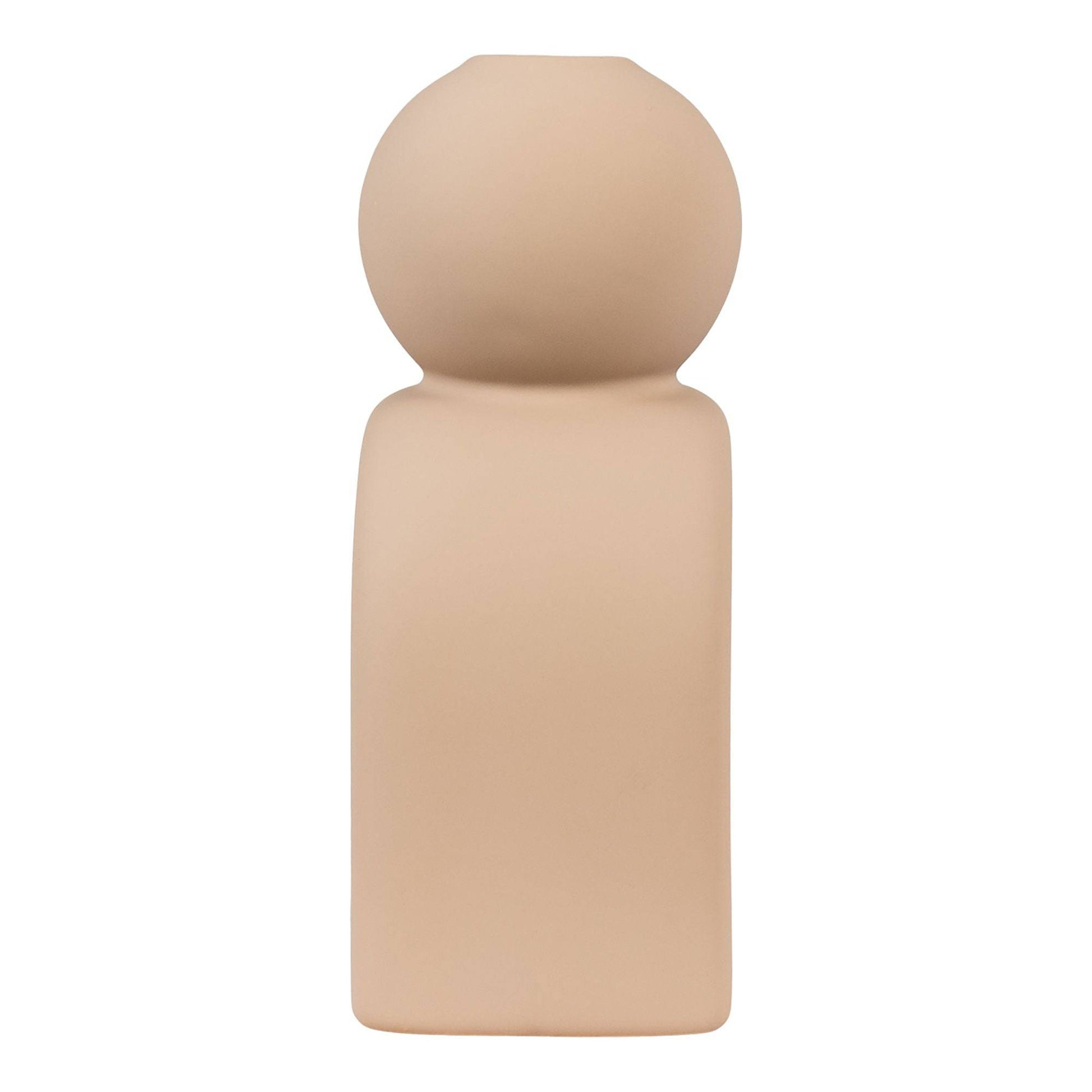 Suport de lumanare din ceramica, maro