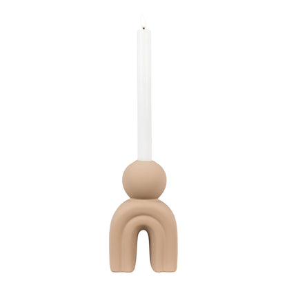 Suport de lumanare din ceramica, maro