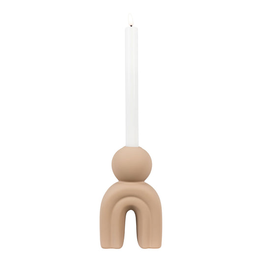 Suport de lumanare din ceramica, maro