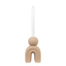 Suport de lumanare din ceramica, maro 10,5x6,5x17 cm