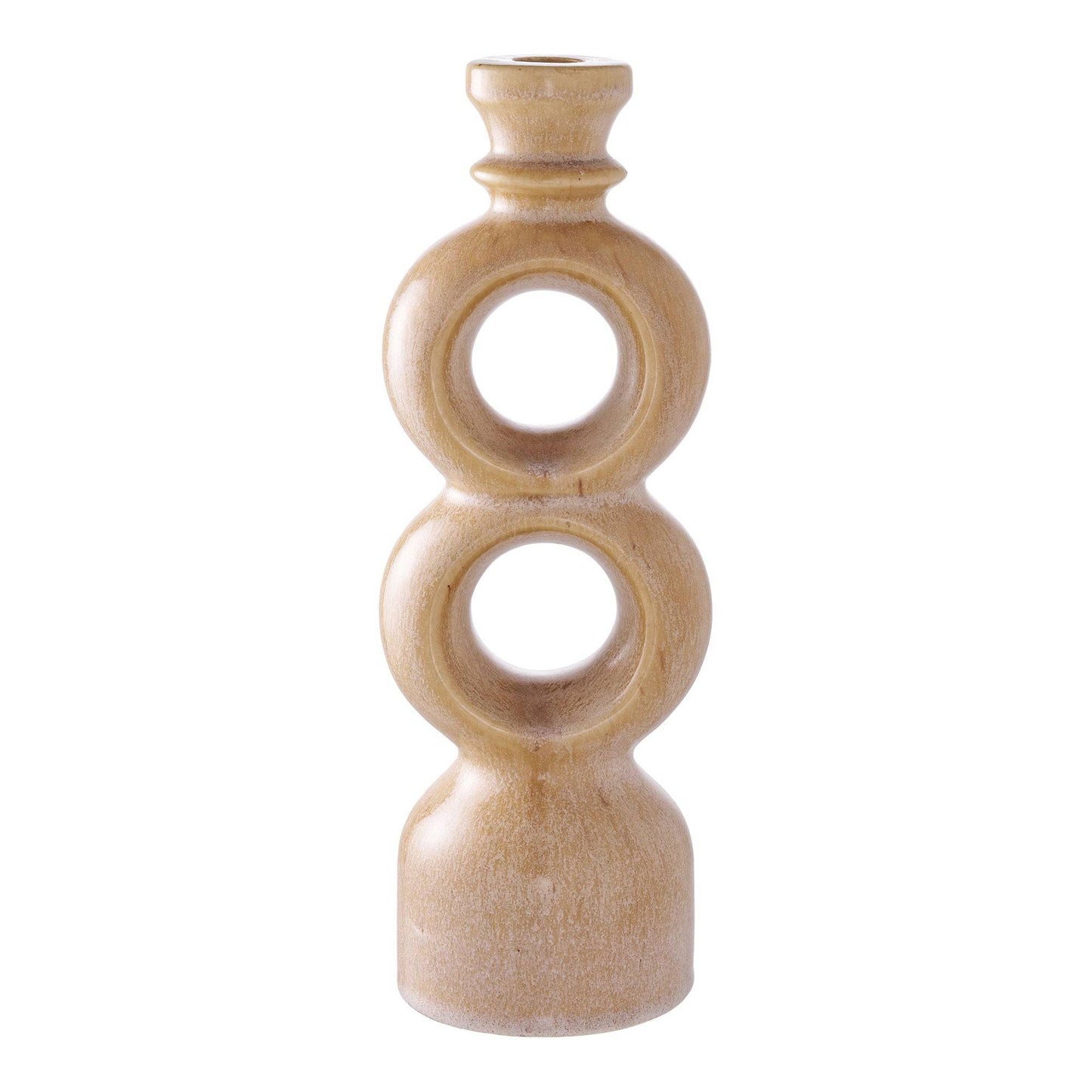 Suport pentru lumanare, ceramica, maro