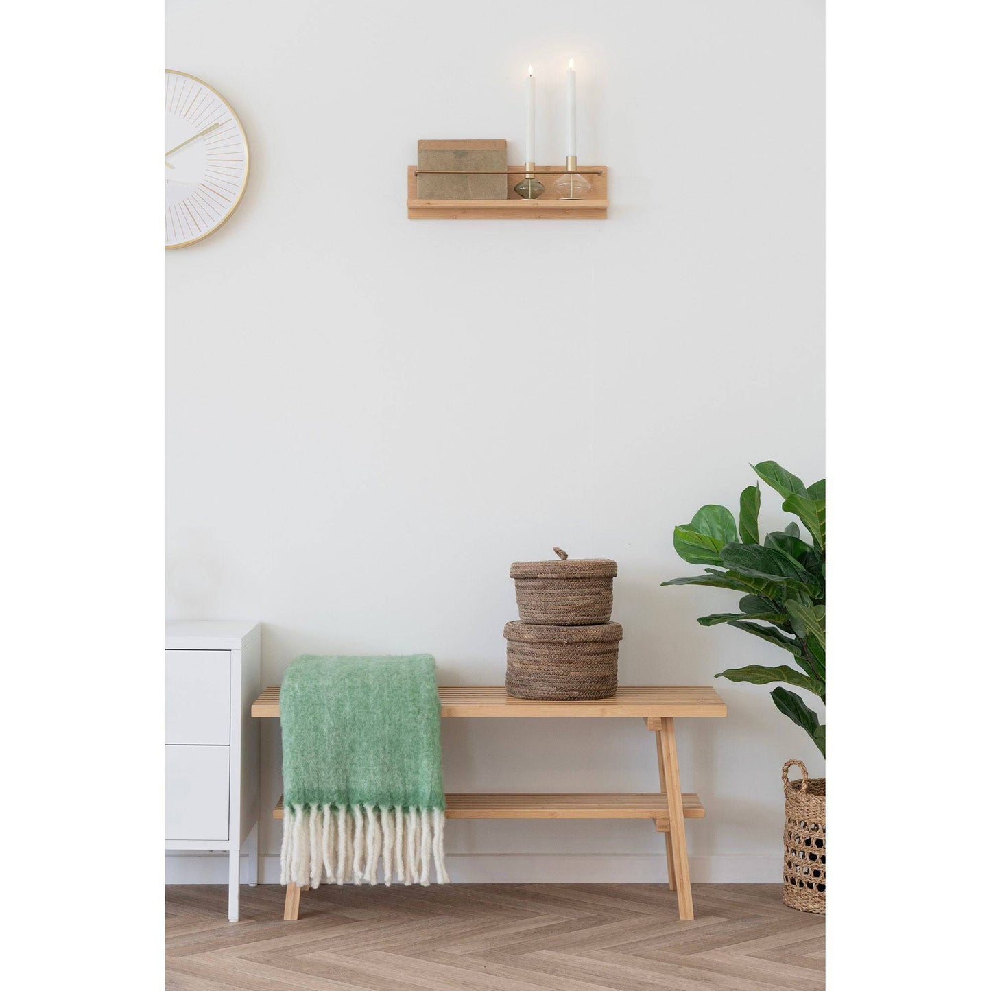 Suport pentru lumanare din sticla/metal, transparent/verde, set de 2, in living