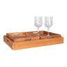 Tava de servire din tec, natur, set de 3 Faro