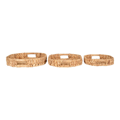 Tava din zambila de apa, natur, set de 3