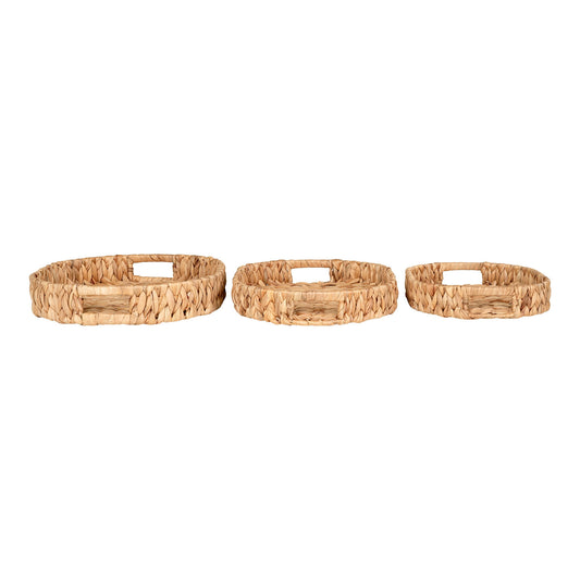 Tava din zambila de apa, natur, set de 3