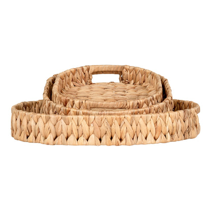 Tava din zambila de apa, natur, set de 3