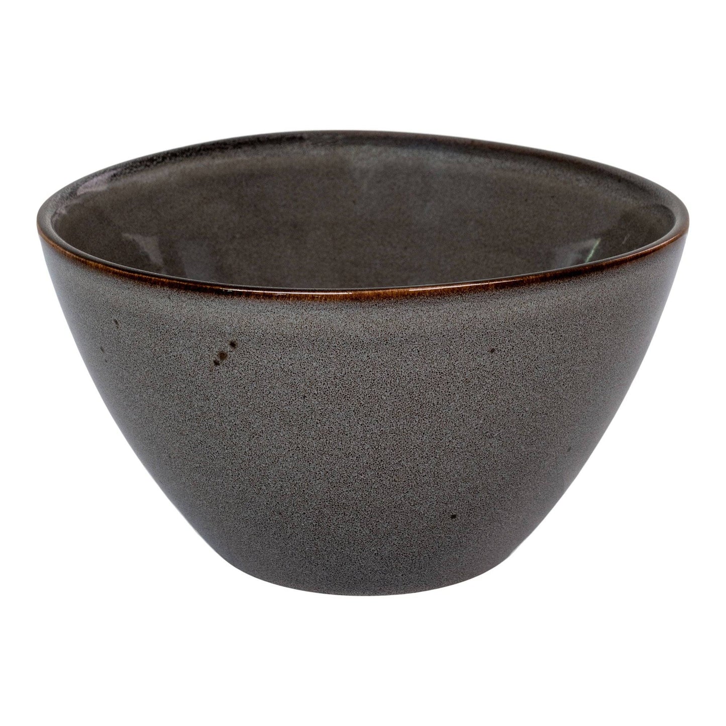 Bol ceramic, gri/maro