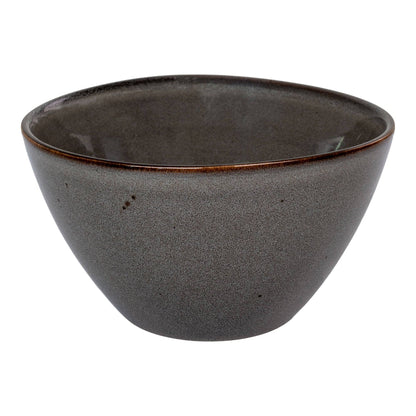 Bol ceramic, gri/maro
