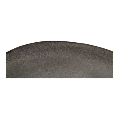 Farfurie de pranz, ceramica, gri/maro