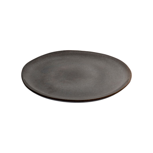 Set de 4 farurii de pranz, din ceramica gri/maro Selma ø27cm