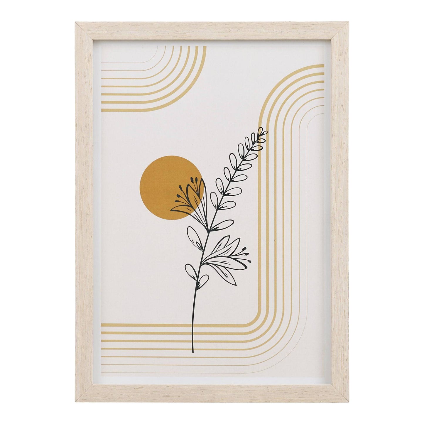  Set de postere cu rame, natur, set de 3