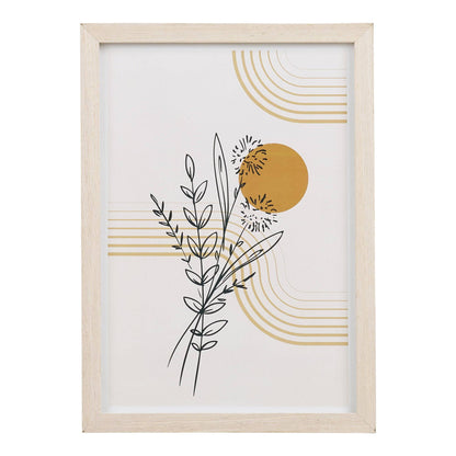  Set de postere cu rame, natur, set de 3