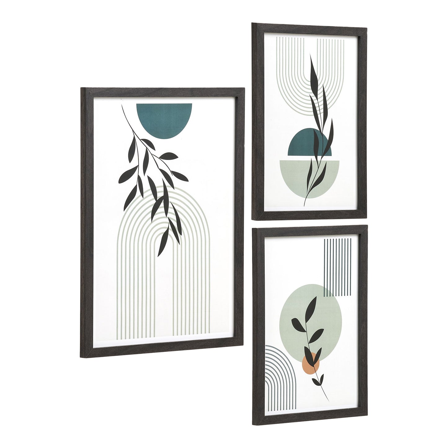 Aspen Set de postere cu rame negre, set de 3