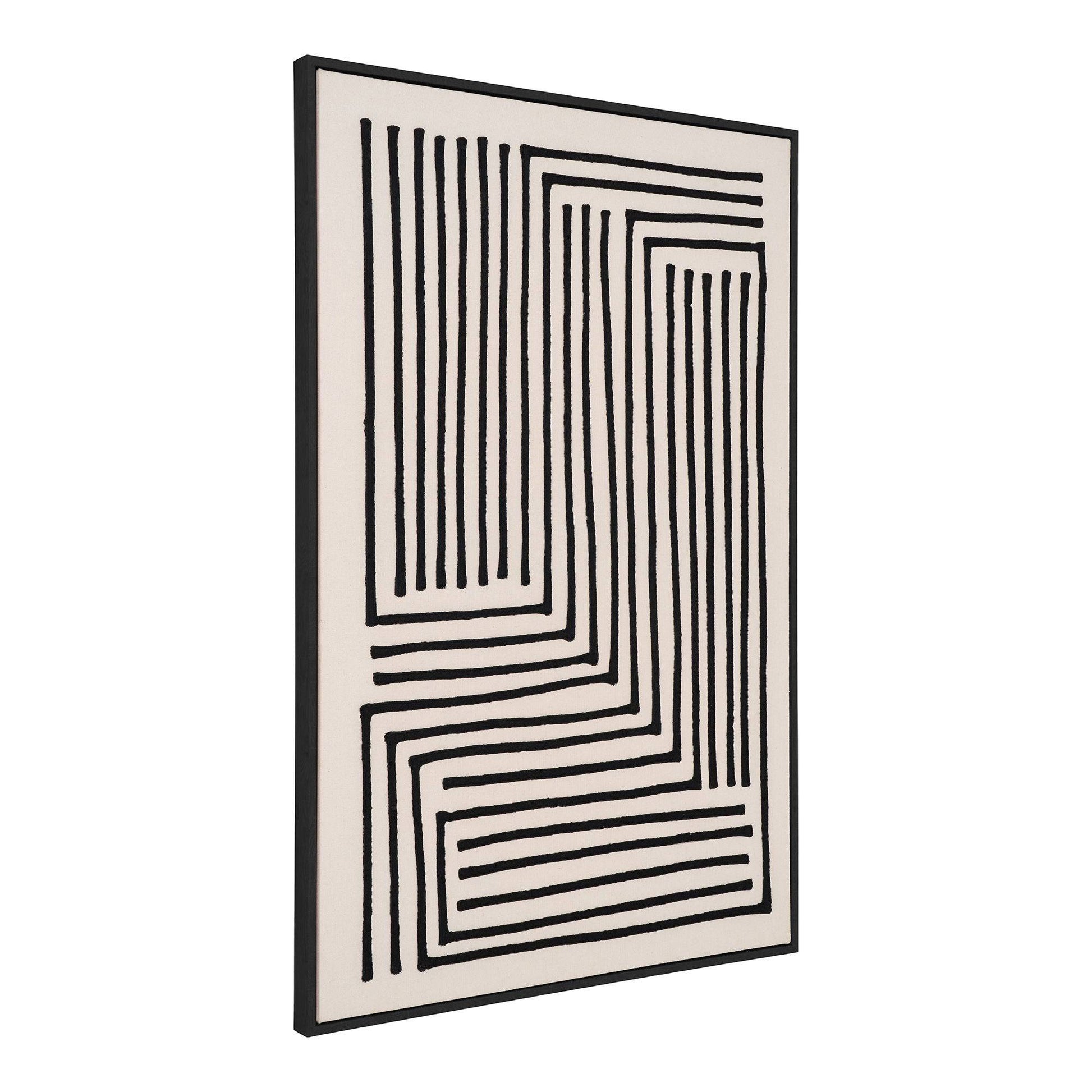 Print pe panza, canvas, negru/bej