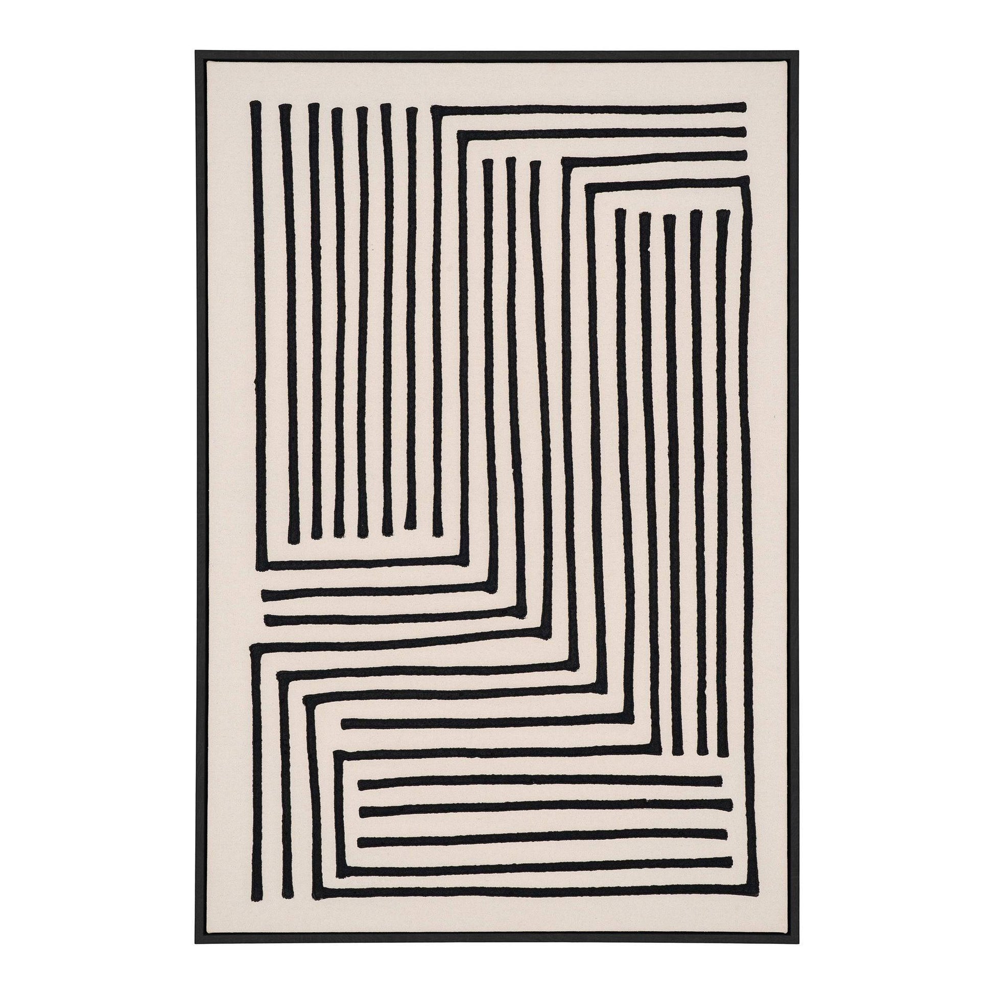 Print pe panza, canvas, negru/bej