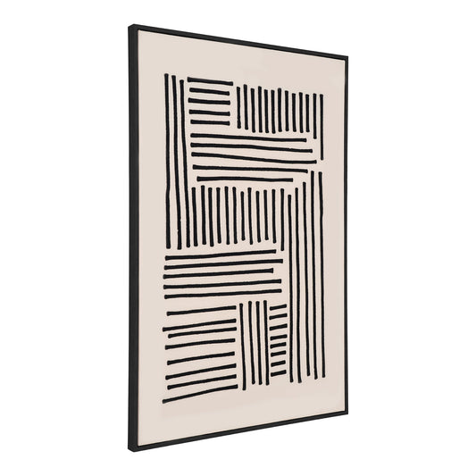 Lipari Print pe panza, canvas, negru/bej, No.1 100x140 cm