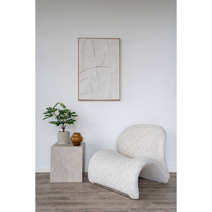  Decoratiune in relief pentru perete, alb, in living