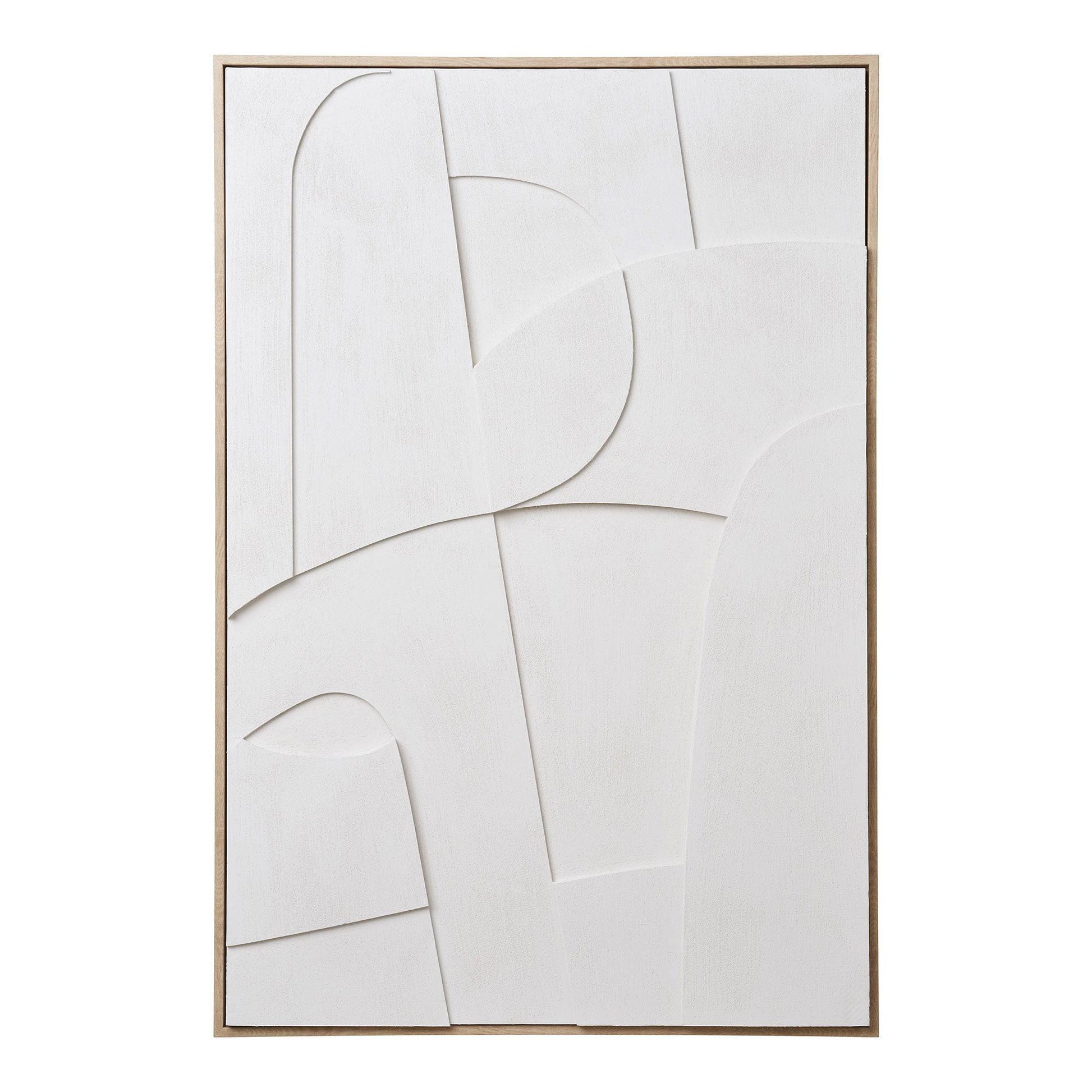  Decoratiune in relief pentru perete, alb