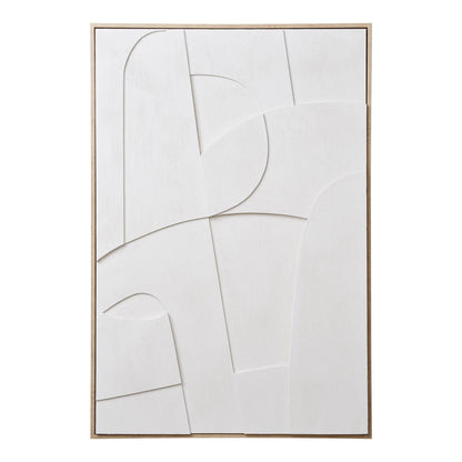  Decoratiune in relief pentru perete, alb
