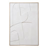Decoratiune in relief pentru perete, alb, Madeline No.1 60x90 cm