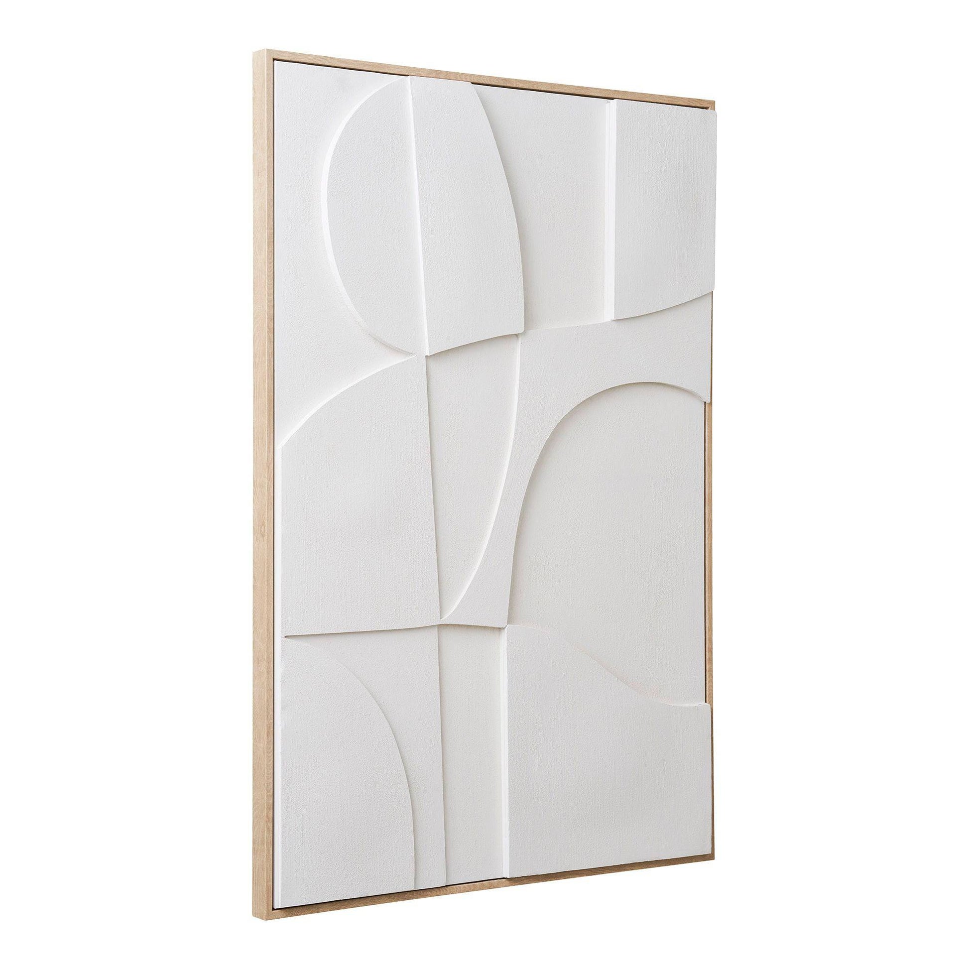 Decoratiune in relief pentru perete, alb