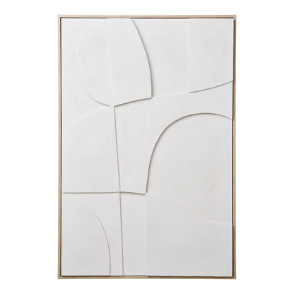 Decoratiune in relief pentru perete, alb