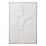 Decoratiune in relief pentru perete, alb, Madeline No.2 60x90 cm