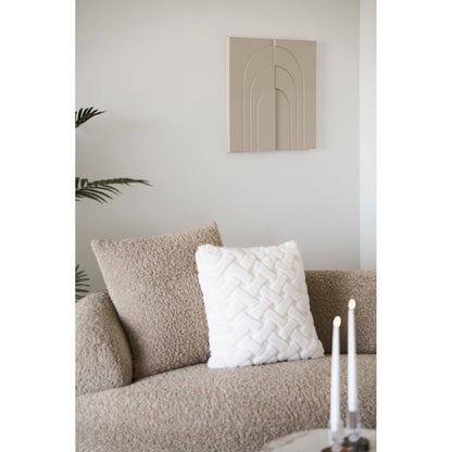  Decoratiune in relief pentru perete, bej, in living