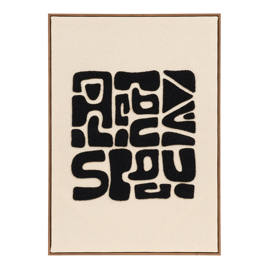 Tine Decoratiune tapitata de perete, negru/maro 50x70 cm