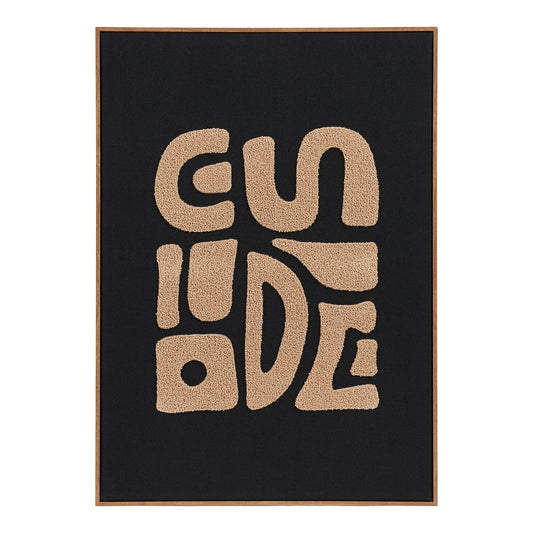 Tine Decoratiune tapitata de perete, bej/negru 50x70 cm