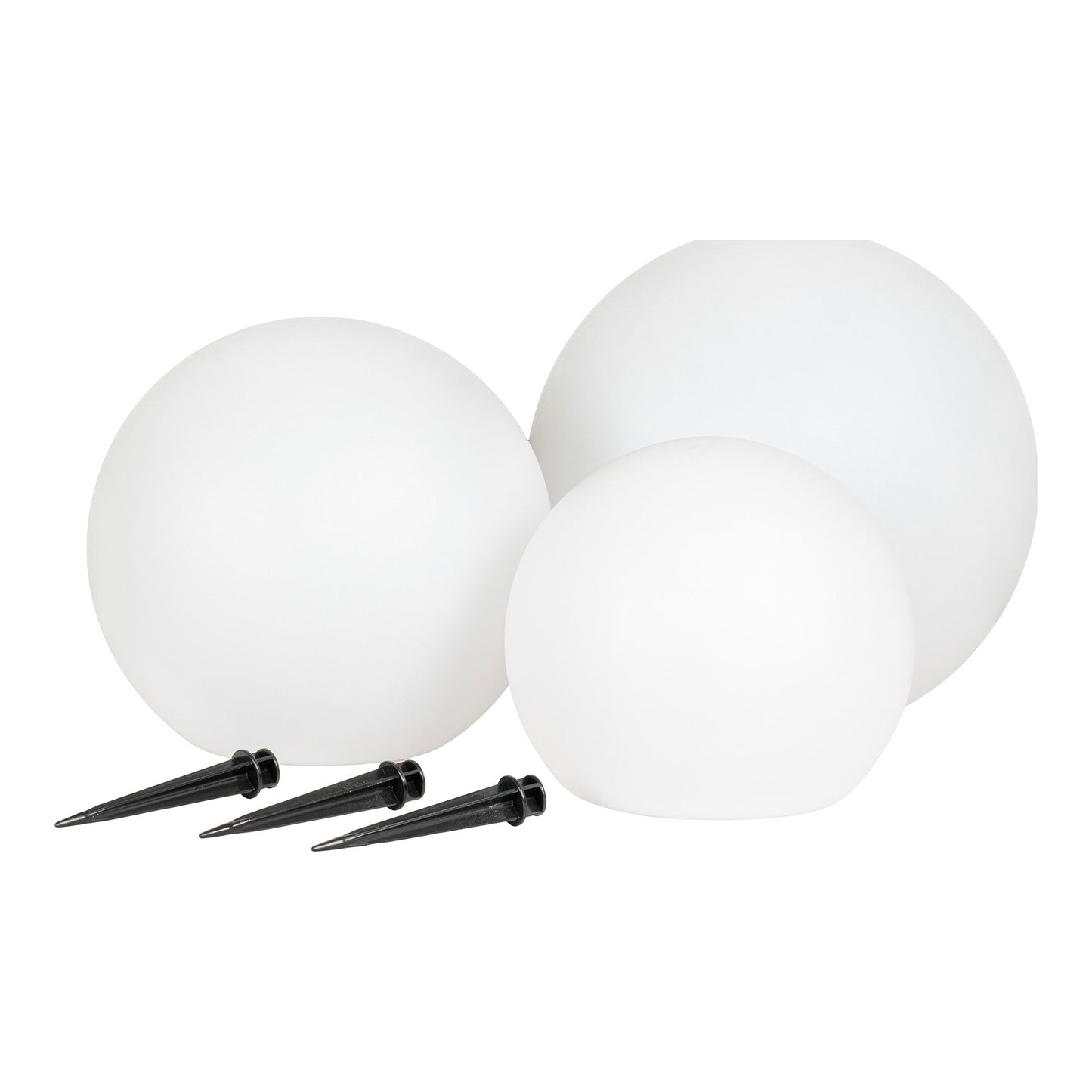 Lampa LED reincarcabila, cu panou solar integrat, alb, set de 3