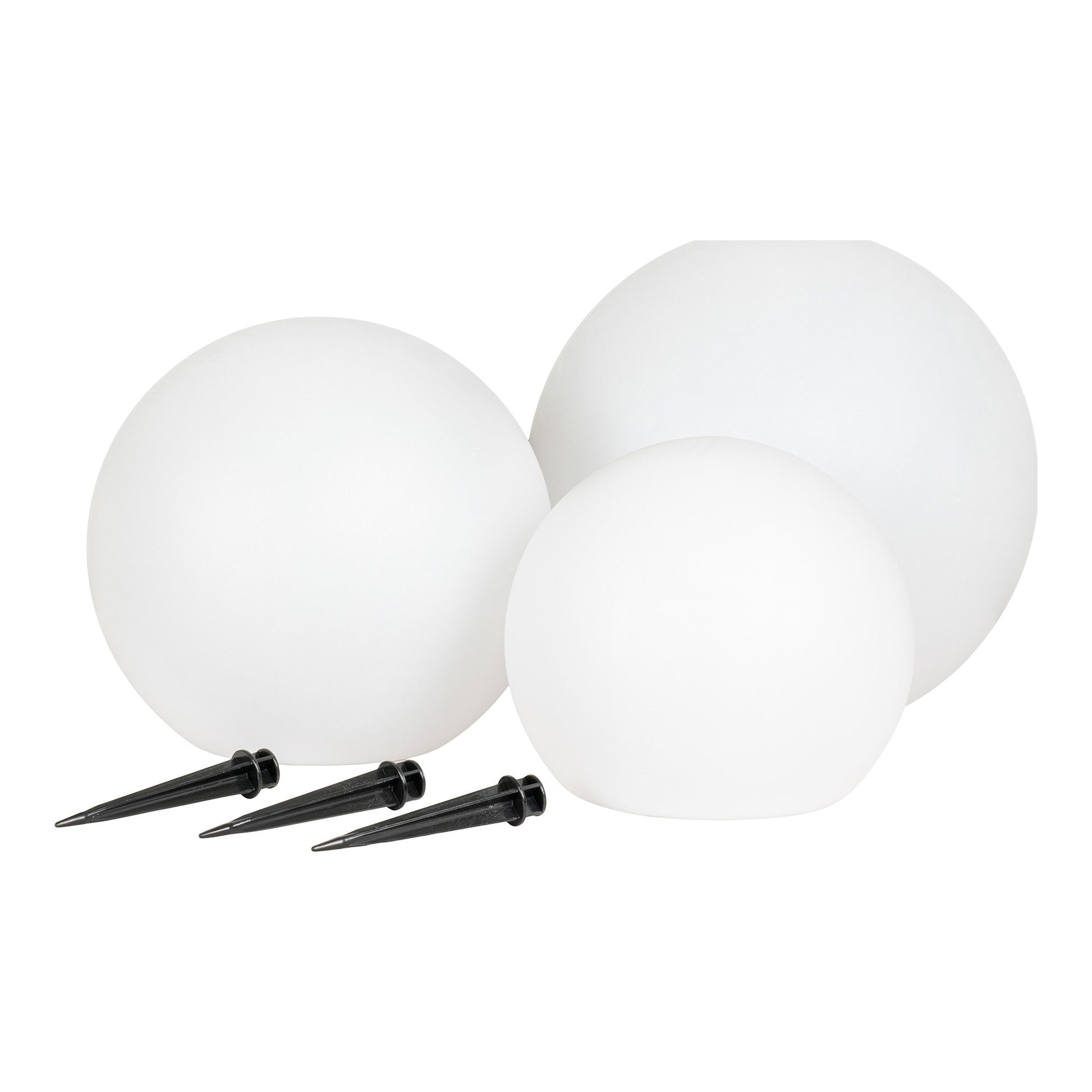 Lampa LED reincarcabila, cu panou solar integrat, alb, set de 3
