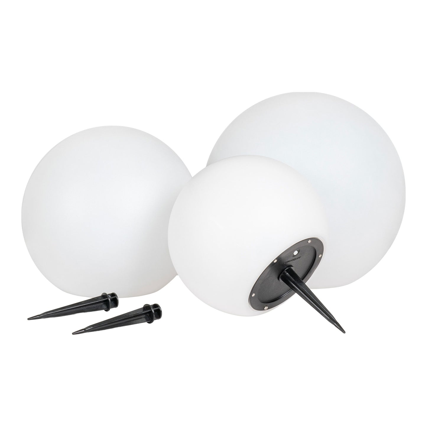 Lampa LED reincarcabila, cu panou solar integrat, alb, set de 3