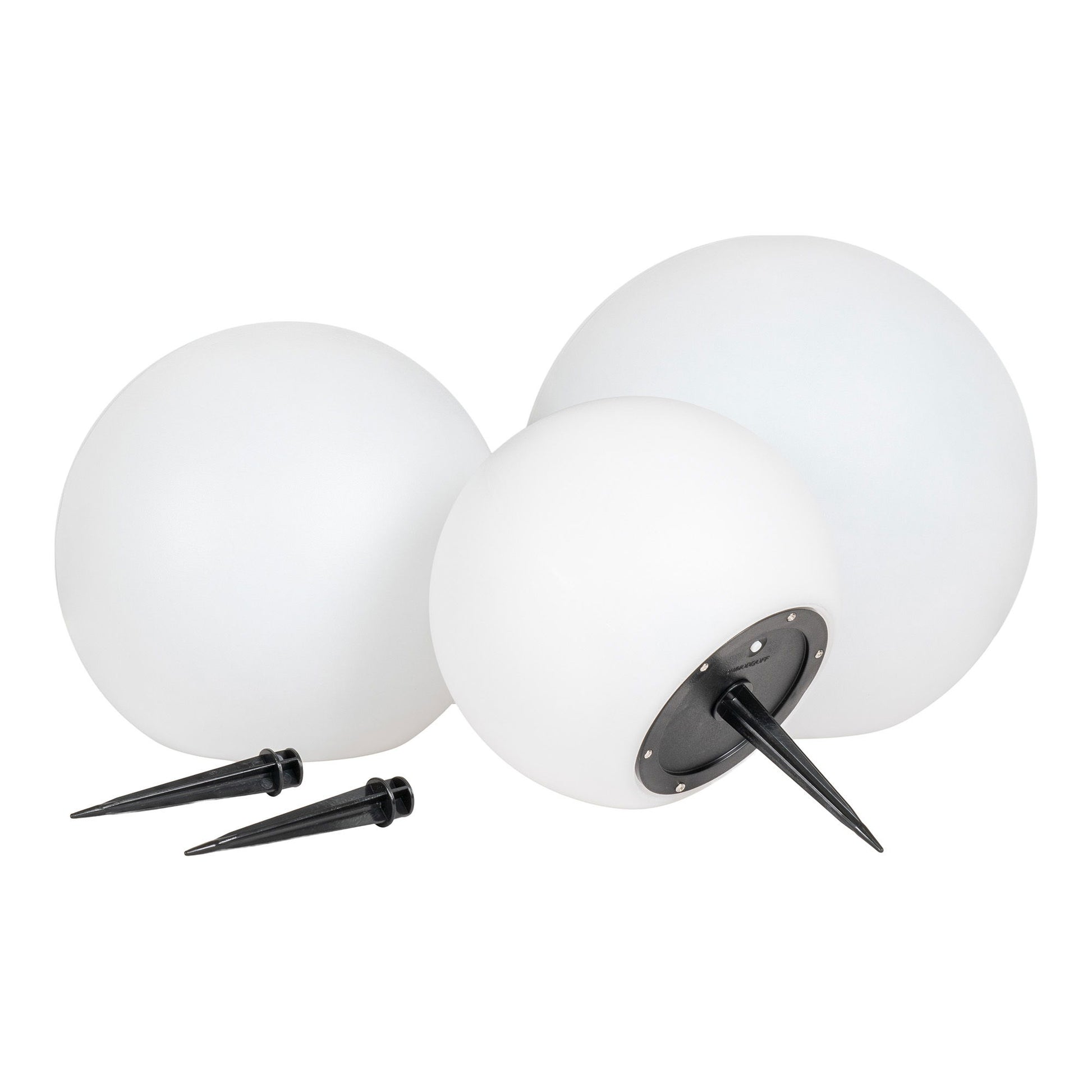 Lampa LED reincarcabila, cu panou solar integrat, alb, set de 3