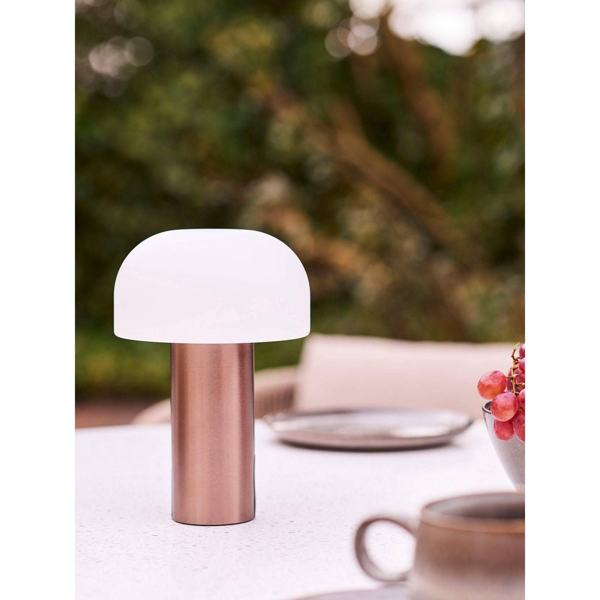 Lampa LED reincarcabila, alb/cupru