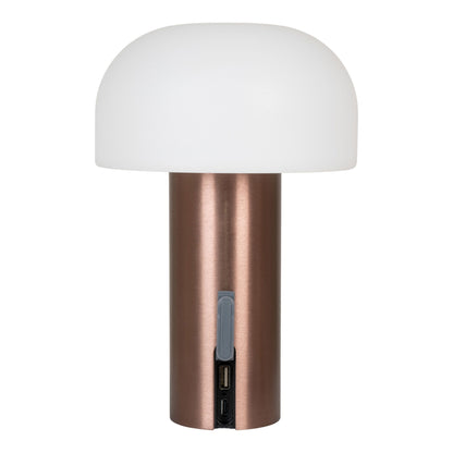 Lampa LED reincarcabila, alb/cupru