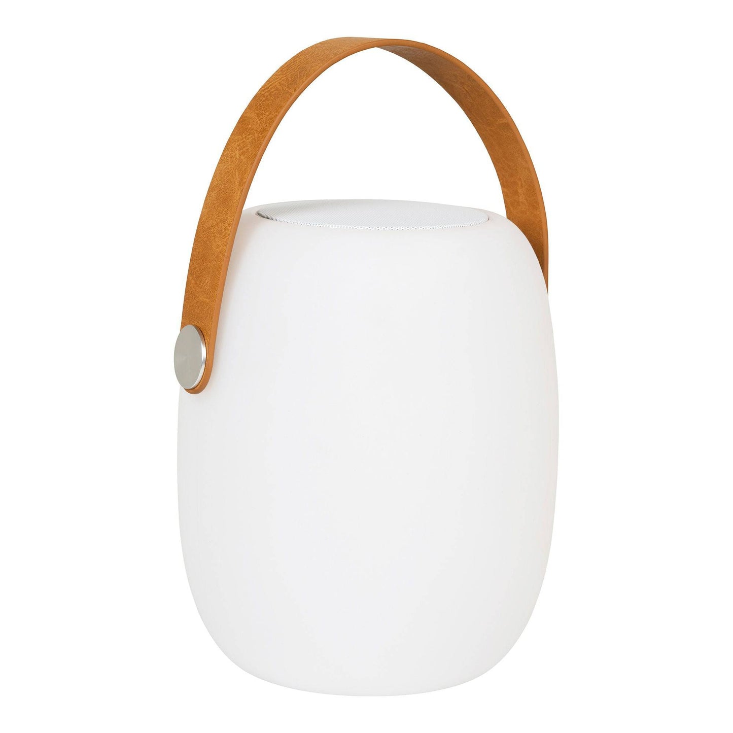 Lampa LED cu boxa bluetooth si curea, reincarcabila, alba