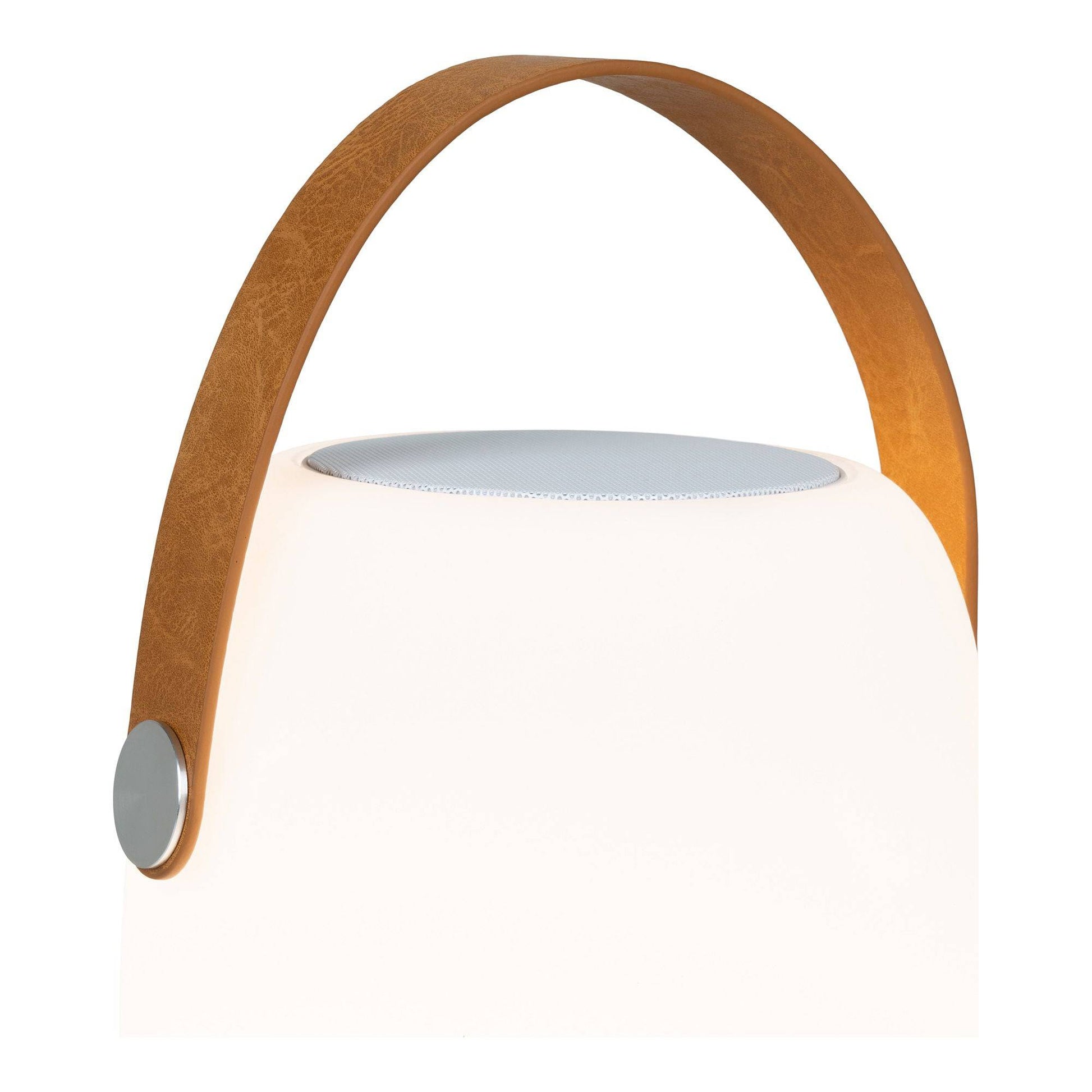 Lampa LED cu boxa bluetooth si curea, reincarcabila, alba