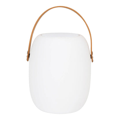 Lampa LED cu boxa bluetooth si curea, reincarcabila, alba