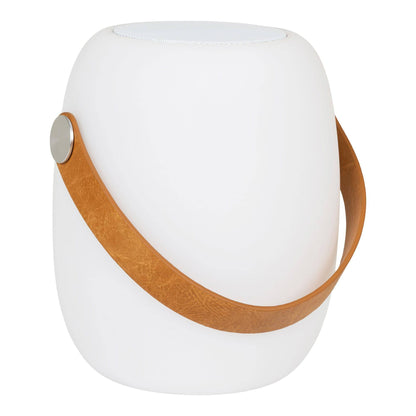 Lampa LED cu boxa bluetooth si curea, reincarcabila, alba