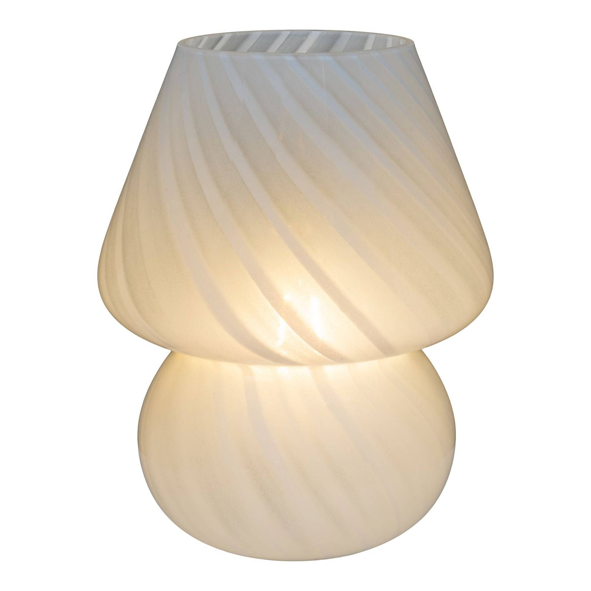 Lampa din sticla alba