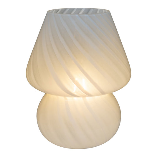 Lampa din sticla alba