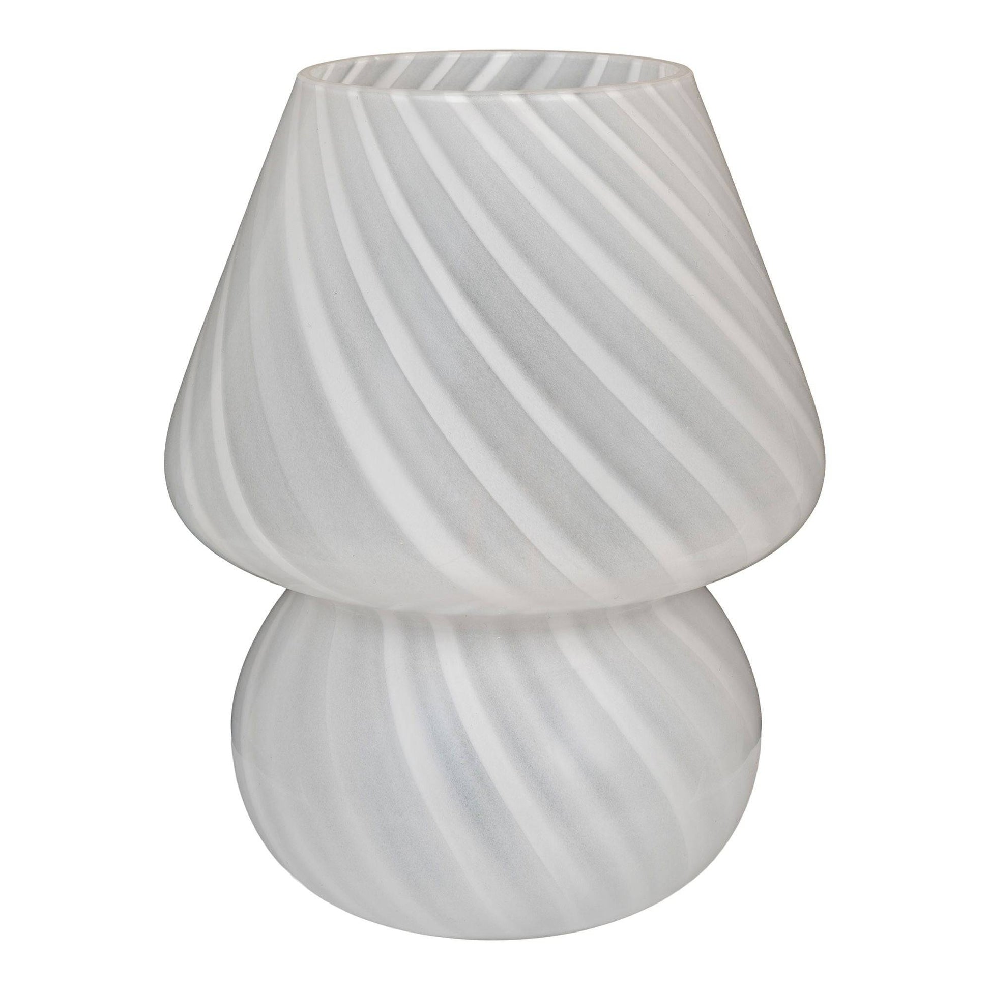 Lampa din sticla alba