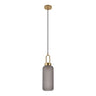 Pendul cu sticla mata fumurie, culoare alama, forma cilindrica Luton ø13 cm