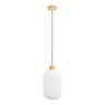 Pendul din sticla/lemn, alb Argalo ø20 cm