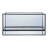 Suport pentru lumanare negru, din metal/sticla Hurricane 30x12x15 cm