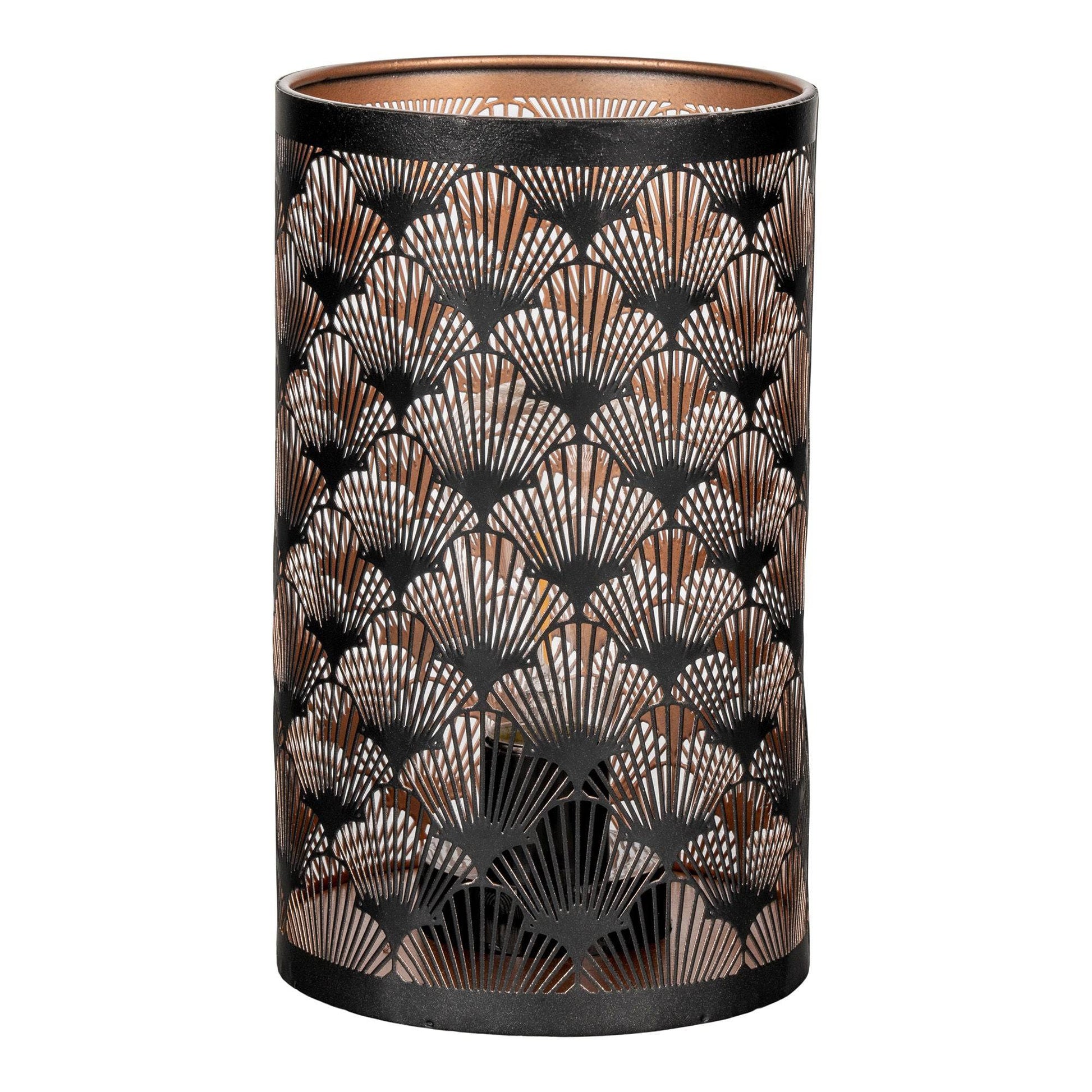 Felinar LED, negru/cupru, 60 buc.